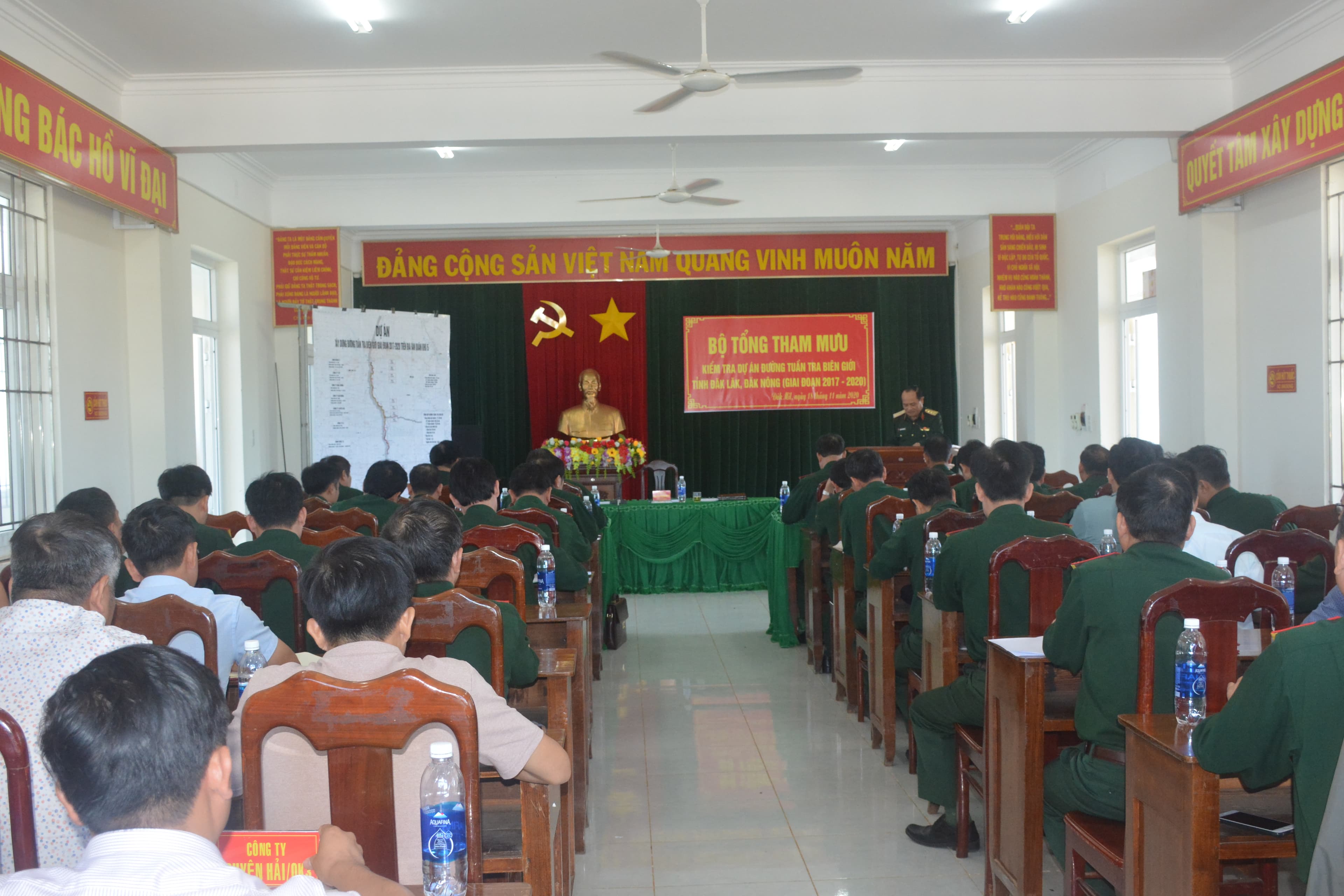Thượng tướng Nguyễn Phương Nam kiểm tra Dự án đường Tuần tra biên giới tại các tỉnh Nam Tây Nguyên