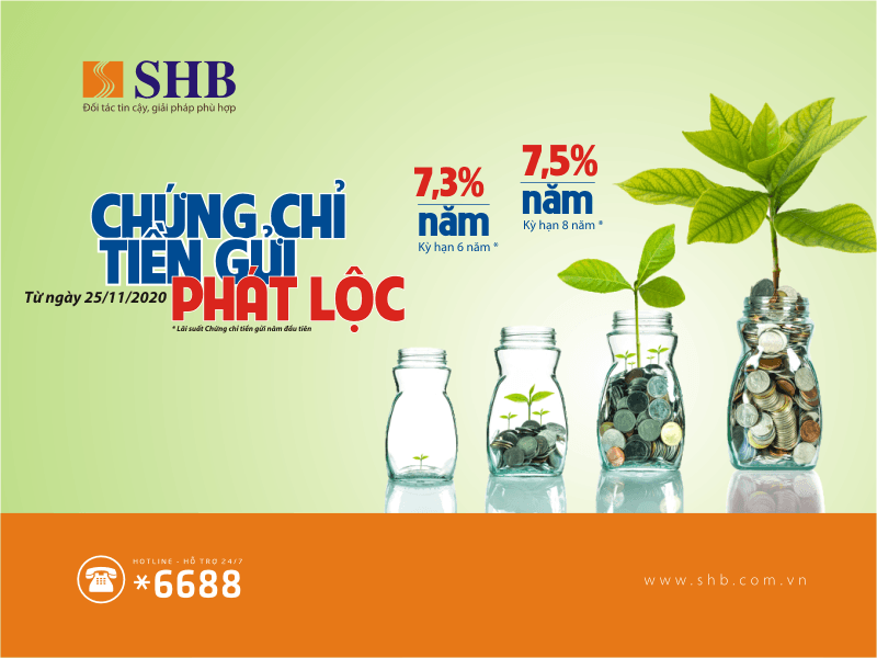 SHB phát hành chứng chỉ tiền gửi với lãi suất 7,5%/năm