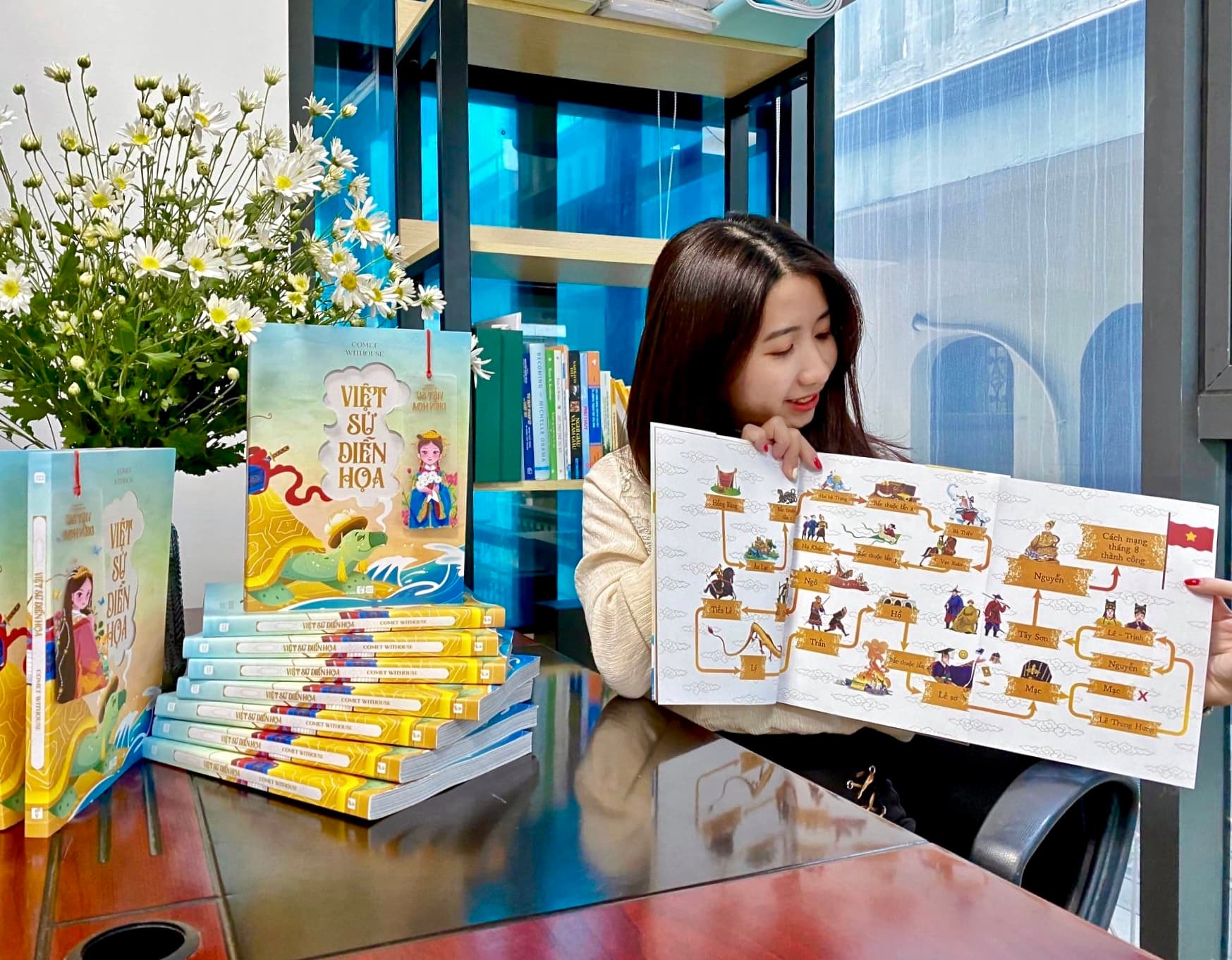 Nữ họa sĩ tái hiện lịch sử bằng tranh