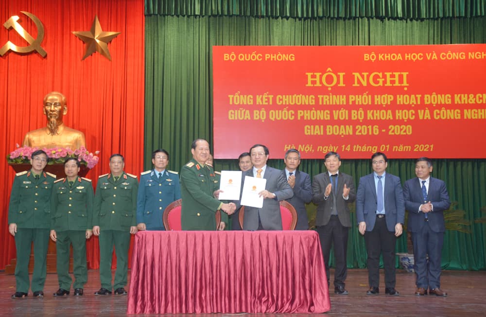 Tổng kết chương trình phối hợp giữa Bộ Quốc phòng và Bộ Khoa học và Công nghệ