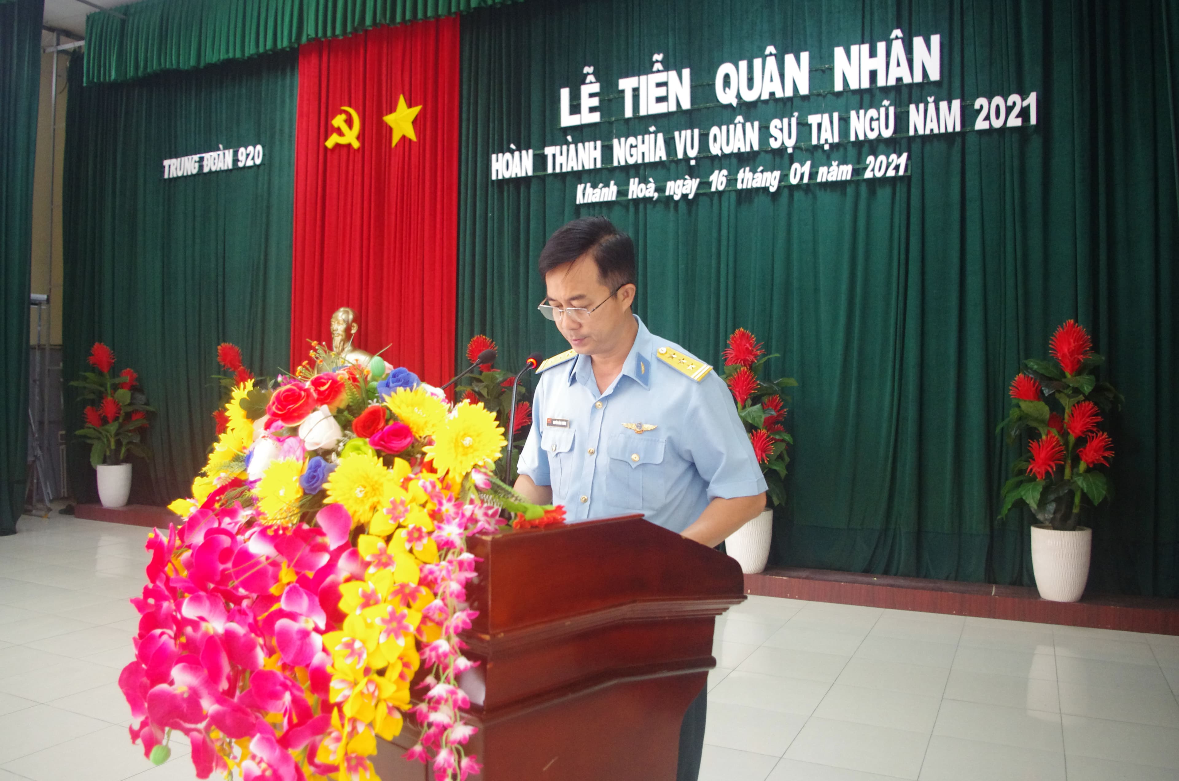 Trung đoàn Không quân 920 tiễn quân nhân hoàn thành nghĩa vụ quân sự tại ngũ năm 2021