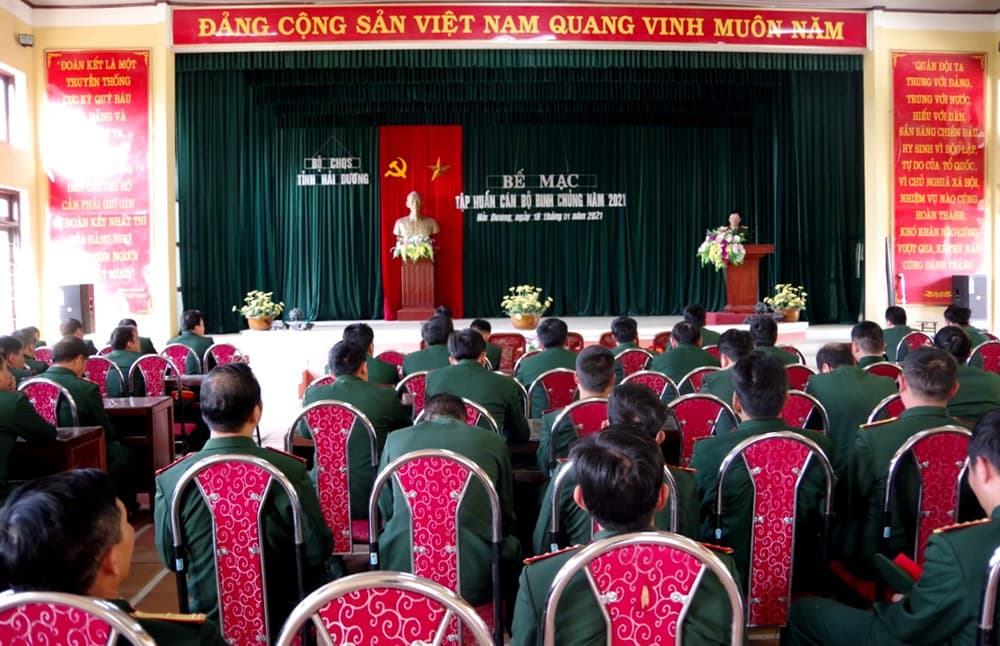 Bộ CHQS tỉnh Hải Dương: Bế mạc lớp tập huấn cán bộ Binh chủng năm 2021