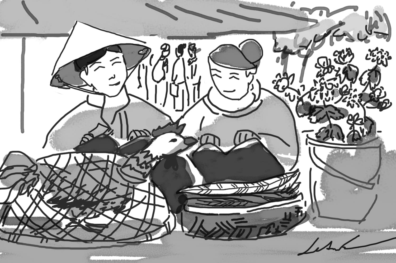 Ấm phiên chợ quê