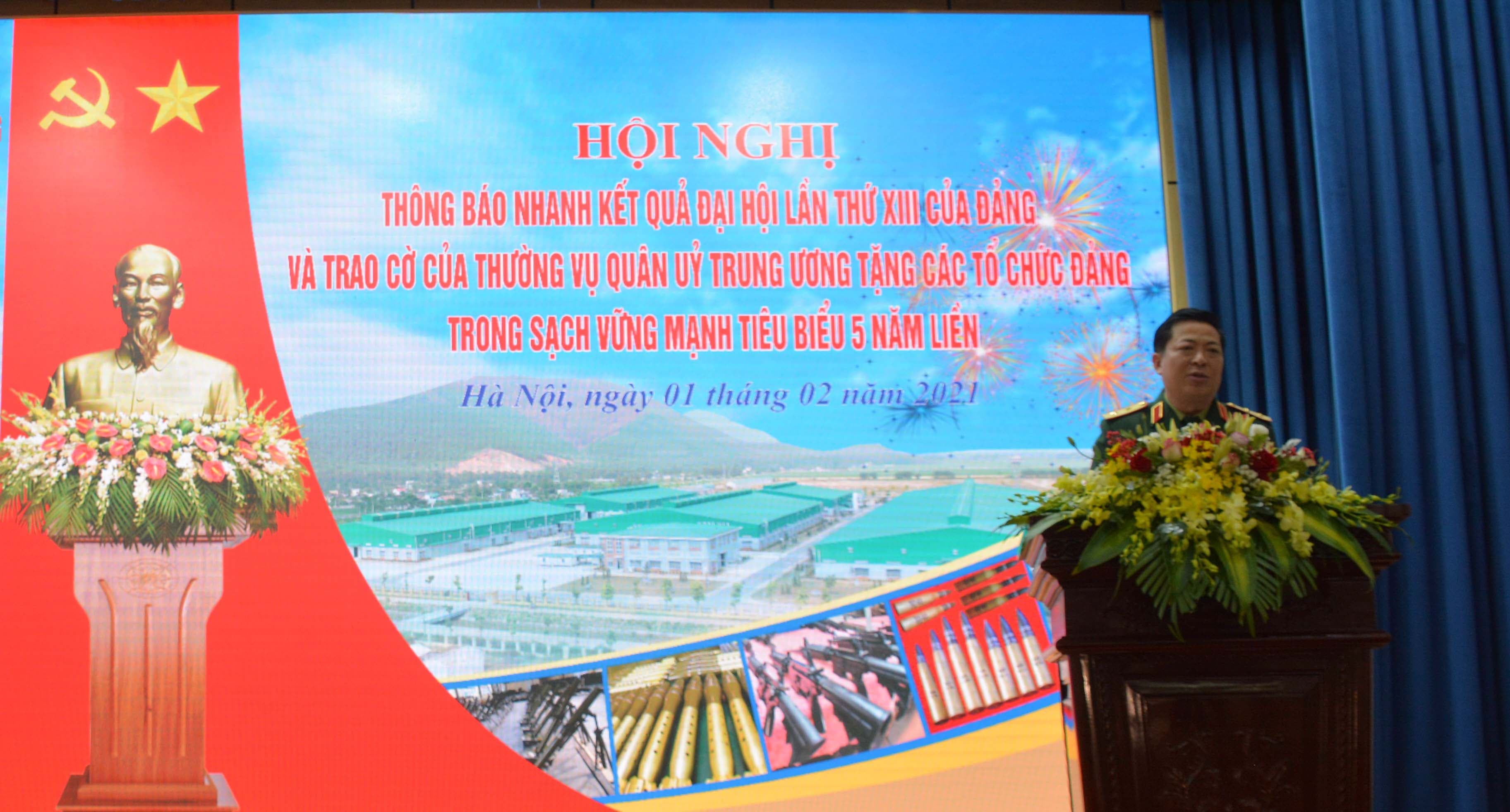 Đảng ủy Tổng cục Công nghiệp quốc phòng thông báo nhanh kết quả Đại hội XIII của Đảng