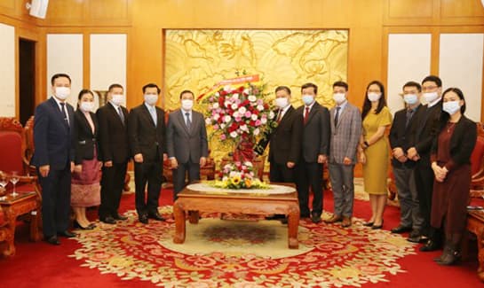 Đại sứ quán Lào tại Việt Nam chúc mừng 91 năm thành lập Đảng Cộng sản Việt Nam