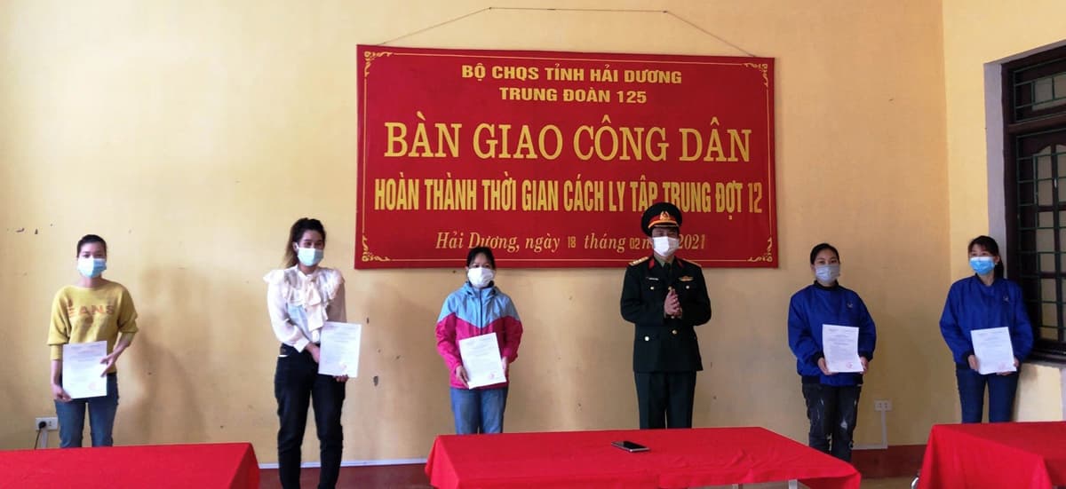 Hoàn thành thời gian cách ly 131 công dân tại Chí Linh (Hải Dương)