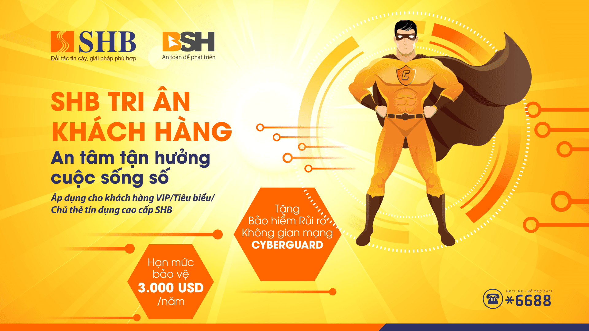 Ngân hàng SHB tặng khách hàng cao cấp bảo hiểm an ninh mạng CyberGuard với hạn mức 3.000USD/năm