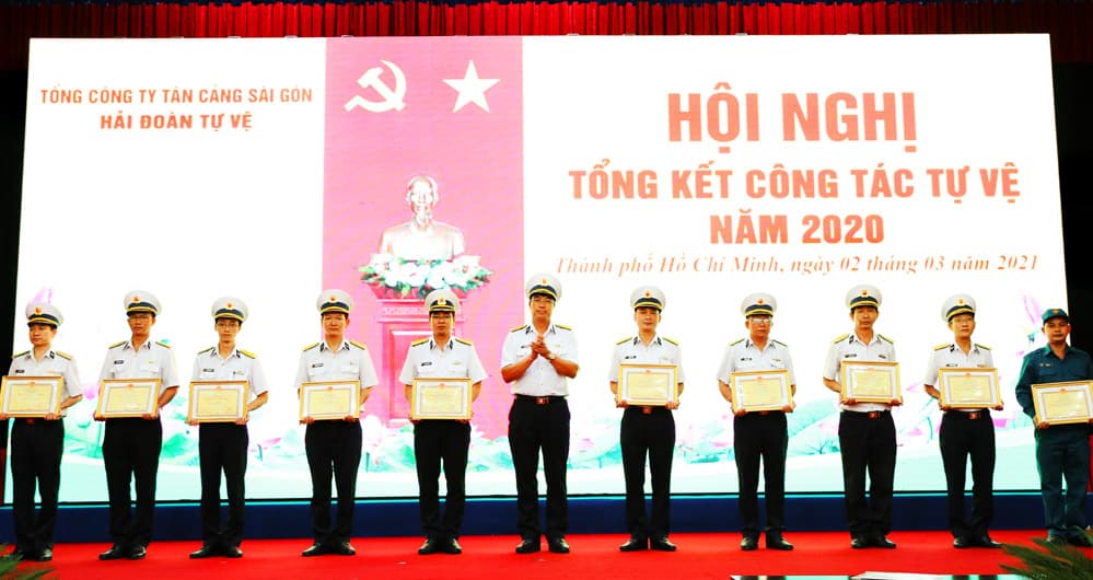 Hải đoàn Tự vệ Tổng công ty Tân Cảng Sài Gòn hoàn thành tốt nhiệm vụ quốc phòng, an ninh năm 2020