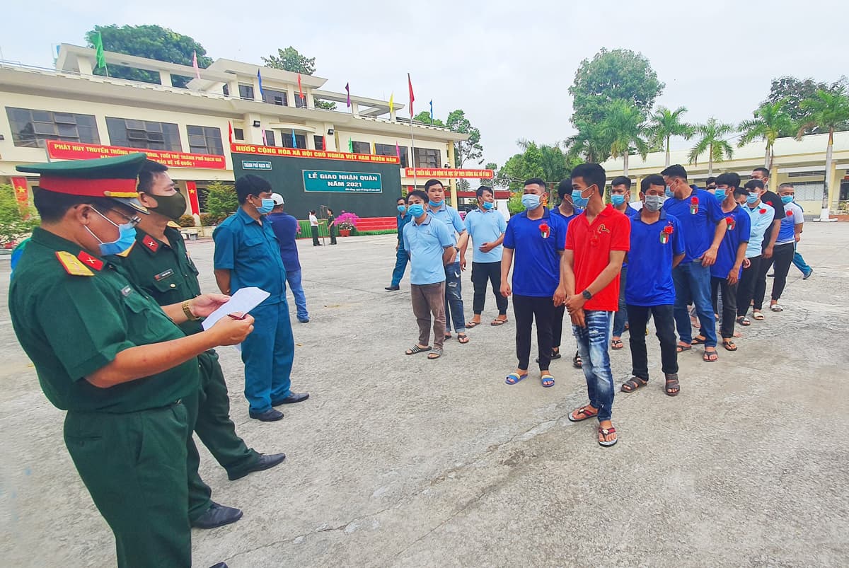 Kiên Giang đảm bảo công tác phòng dịch cho công dân nhập ngũ