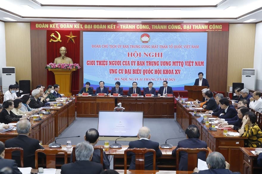 Giới thiệu người của Ủy ban Trung ương Mặt trận Tổ quốc Việt Nam ứng cử đại biểu Quốc hội khóa XV