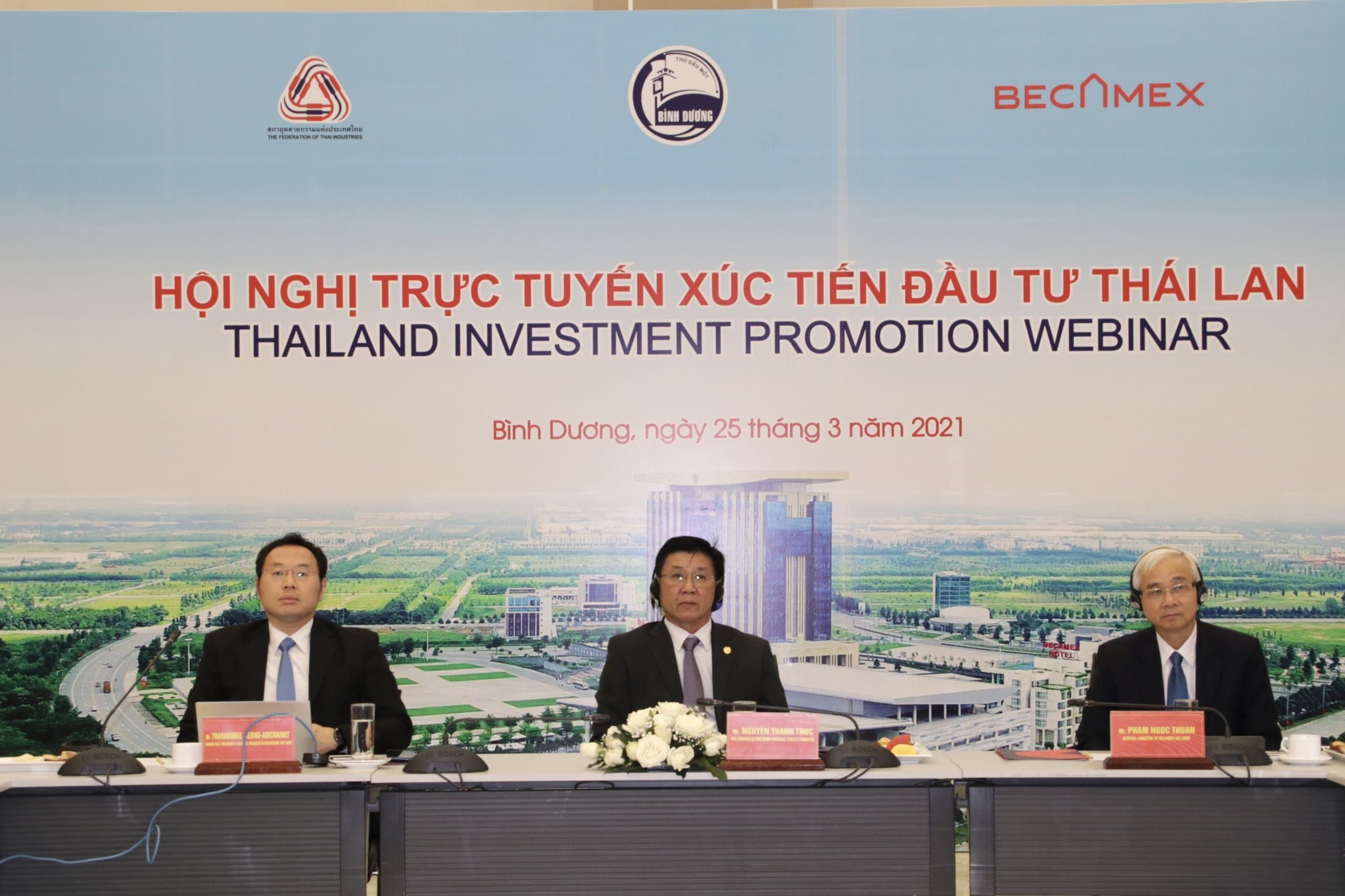 Bình Dương tổ chức hội nghị trực tuyến xúc tiến đầu tư Thái Lan
