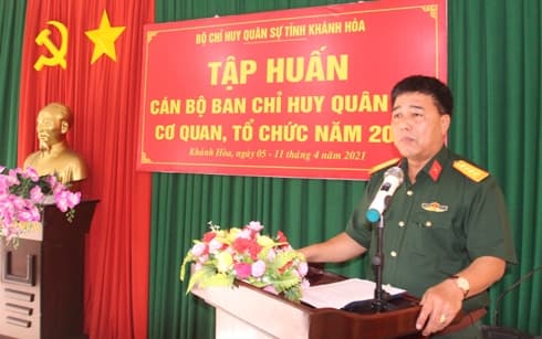 Khánh Hòa: Tập huấn cán bộ Ban CHQS các cơ quan, tổ chức năm 2021

​