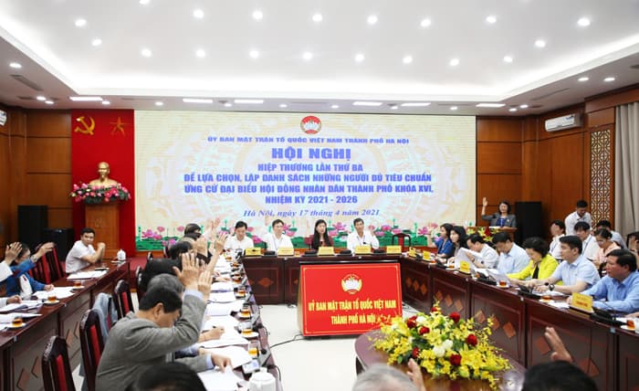 Hà Nội thông qua danh sách 160 ứng cử viên đại biểu HĐND Thành phố khóa XVI, nhiệm kỳ 2021-2026