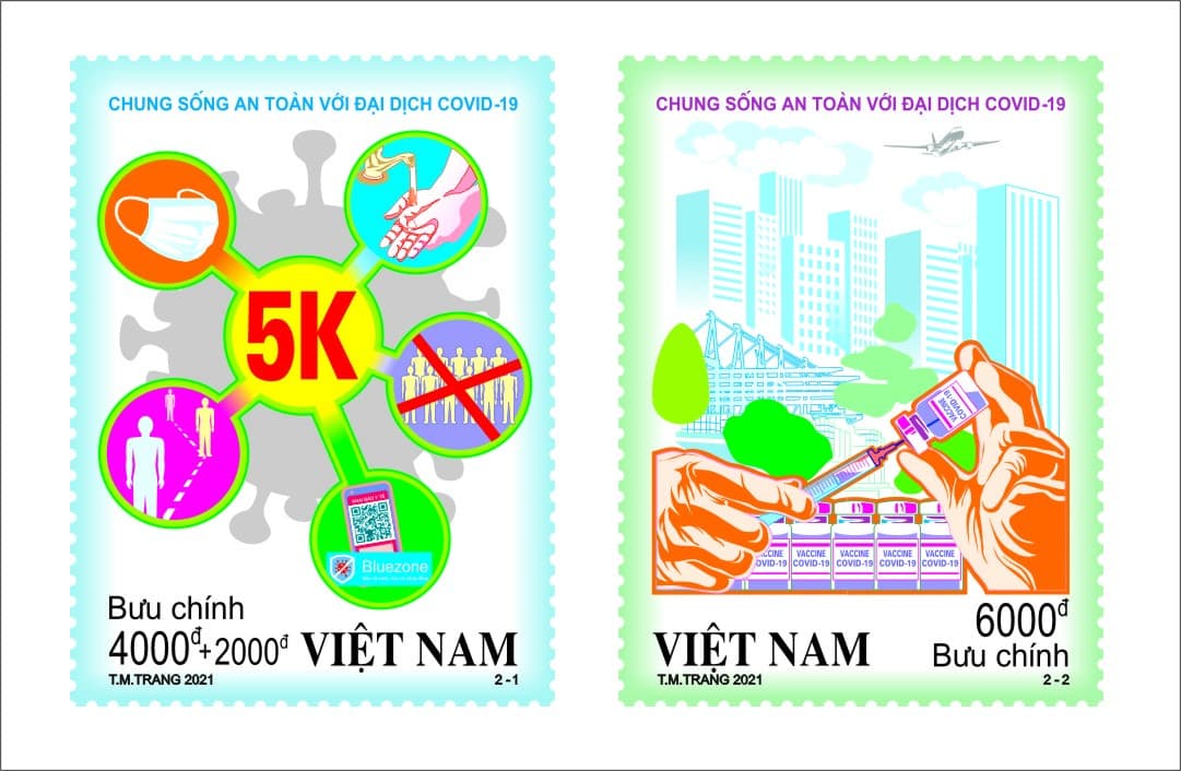 Phát hành bộ tem “Chung sống an toàn với đại dịch Covid-19”