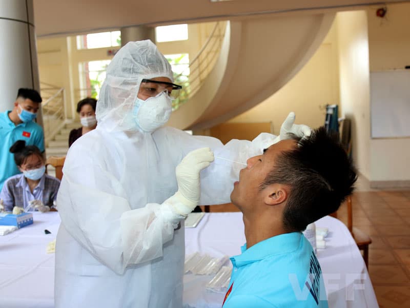 Đội tuyển bóng đá U22 Việt Nam được xét nghiệm RT-PCR trong ngày đầu hội quân