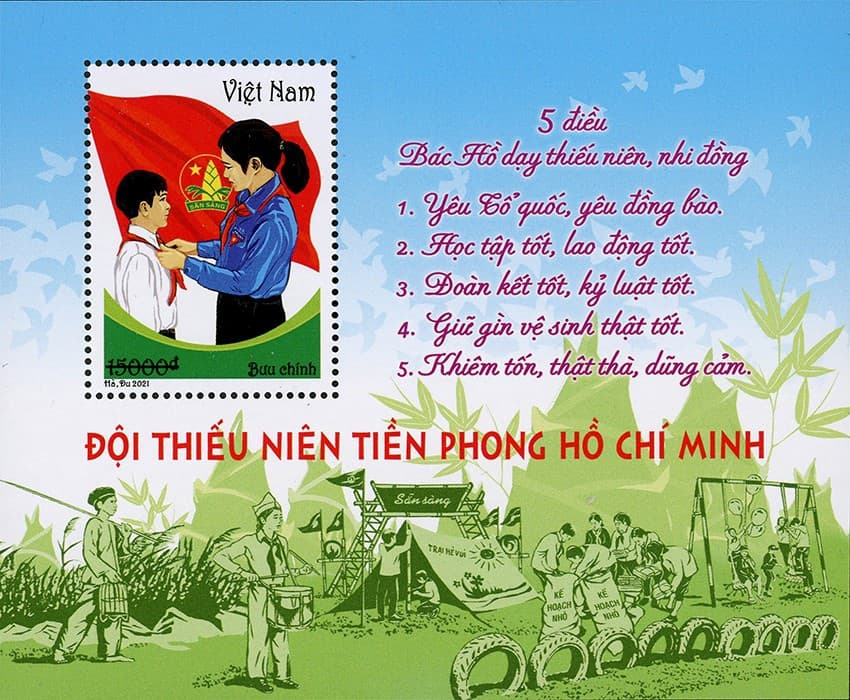 Phát hành bộ tem “Đội Thiếu niên Tiền phong Hồ Chí Minh”