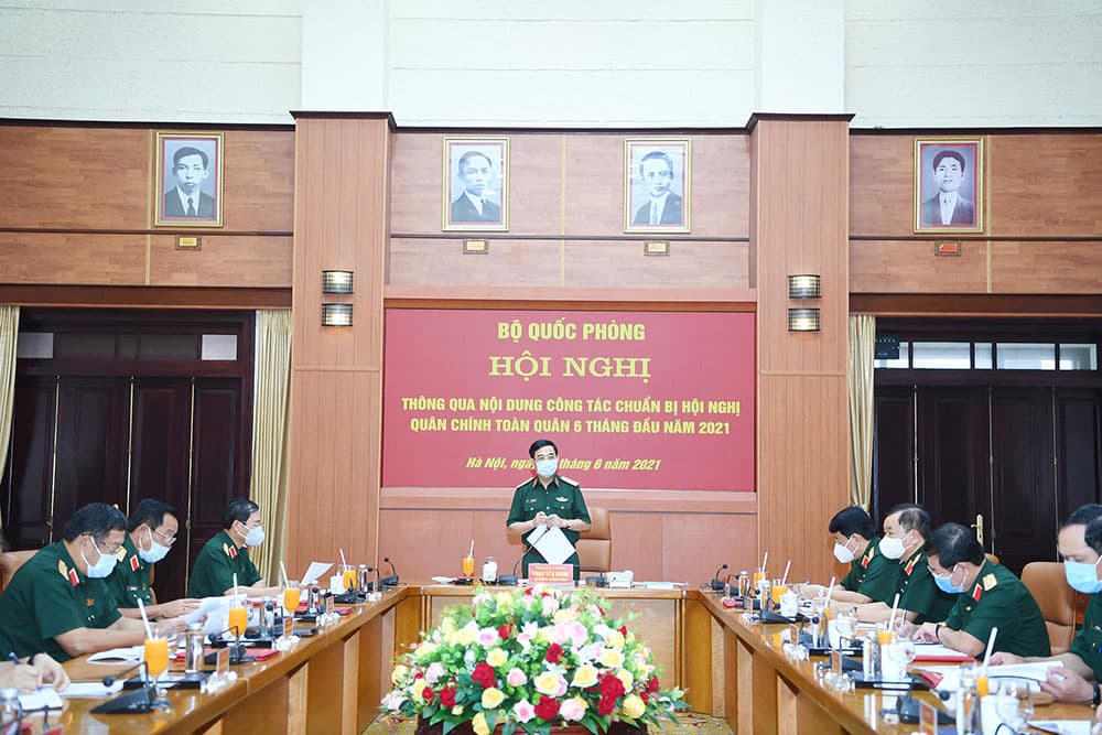 Bộ Quốc phòng thông qua nội dung chuẩn bị Hội nghị Quân chính toàn quân 6 tháng đầu năm 2021