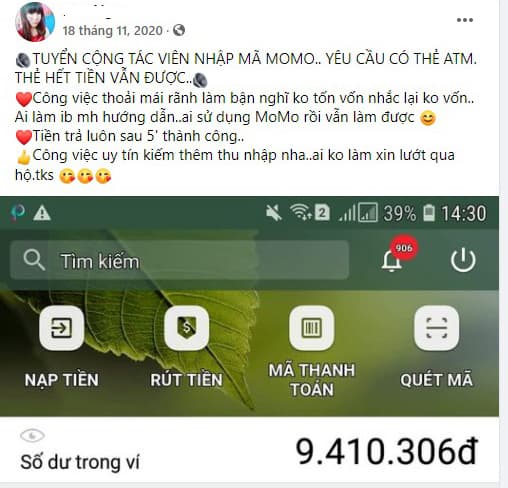 Cẩn trọng trước lời mời tuyển cộng tác viên bán hàng online