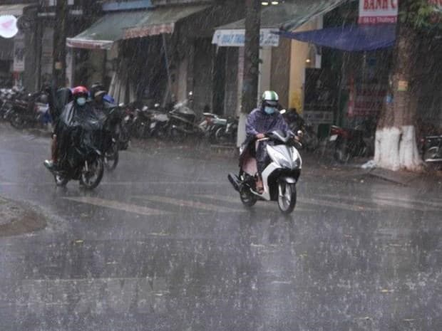 Các tỉnh Bắc Bộ có mưa rào và dông rải rác