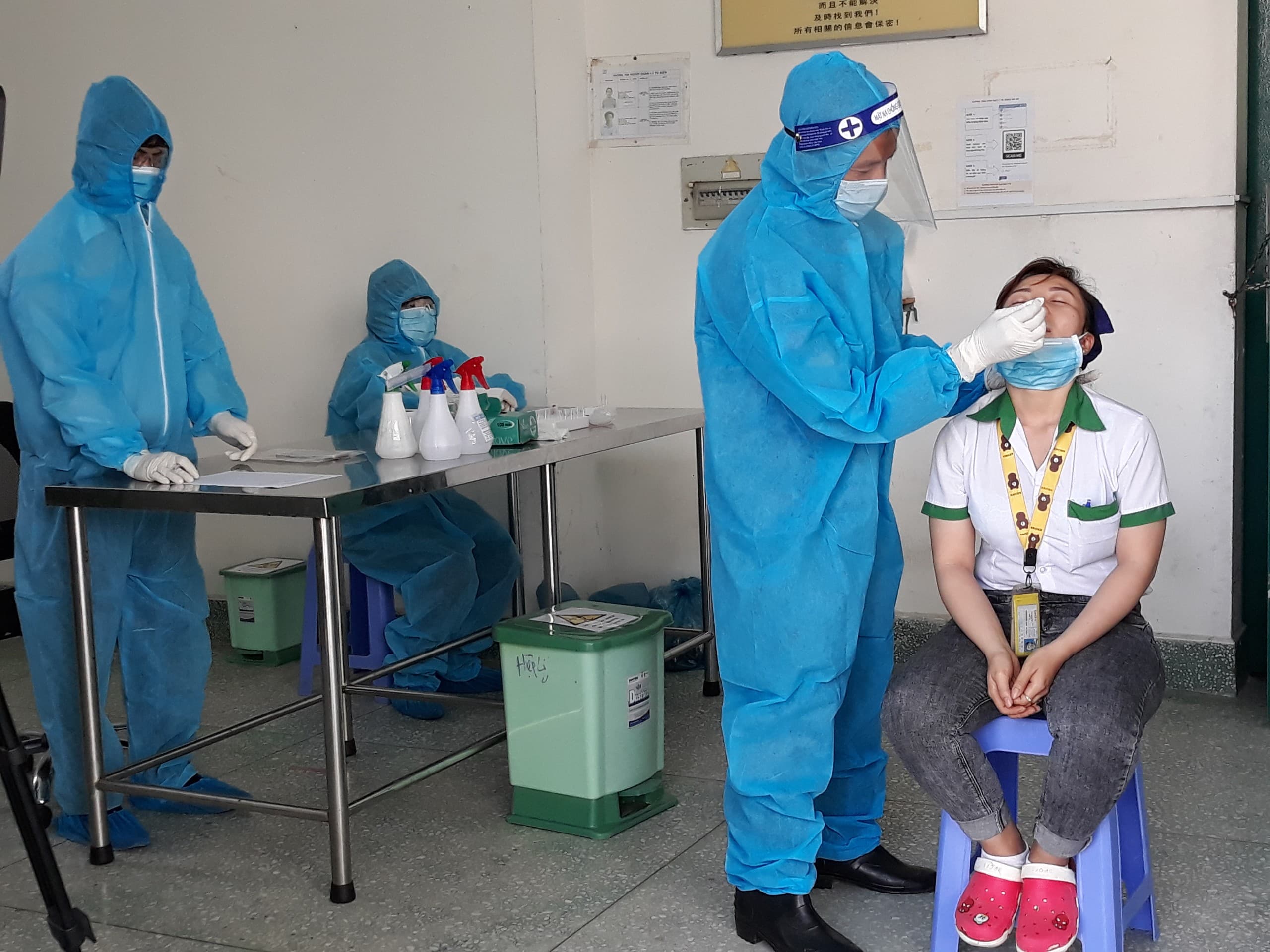 Hậu Giang diễn tập phòng dịch Covid-19 tại khu công nghiệp