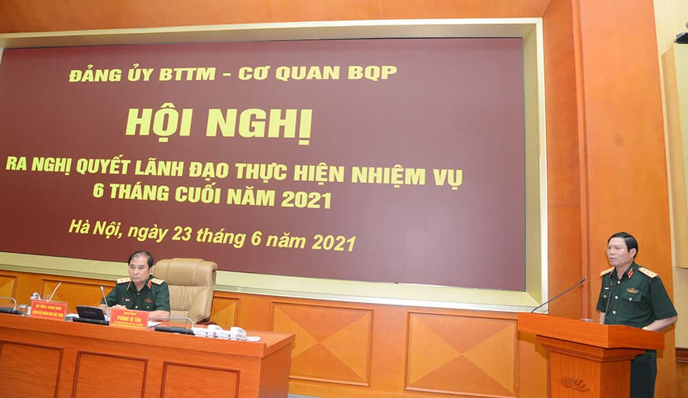 Đảng ủy Bộ Tổng Tham mưu-Cơ quan Bộ Quốc phòng ra Nghị quyết lãnh đạo thực hiện nhiệm vụ 6 tháng cuối năm 2021