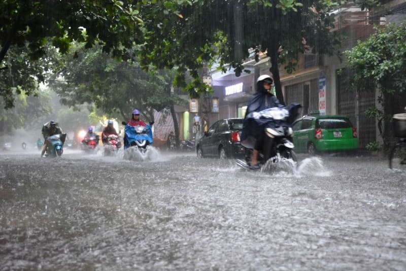 Các tỉnh Bắc Bộ có mưa trên diện rộng