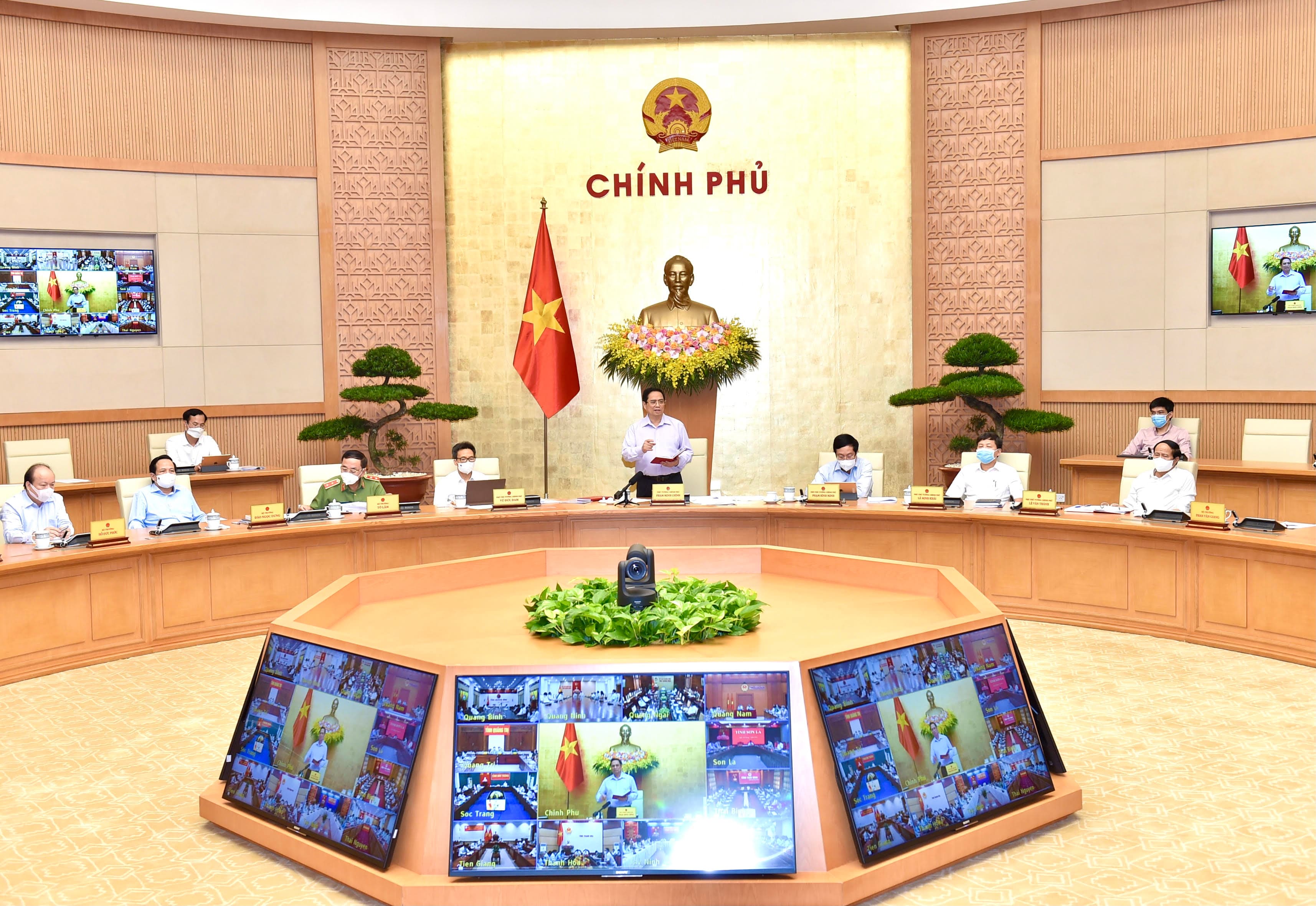 Thủ tướng Phạm Minh Chính chủ trì Hội nghị trực tuyến Chính phủ với các địa phương