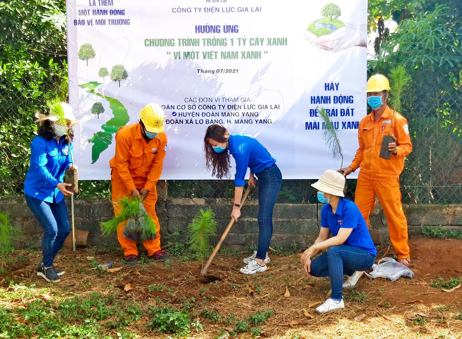 Tuổi trẻ Công ty Điện lực Gia Lai hưởng ứng phong trào “Vì một Việt Nam xanh”