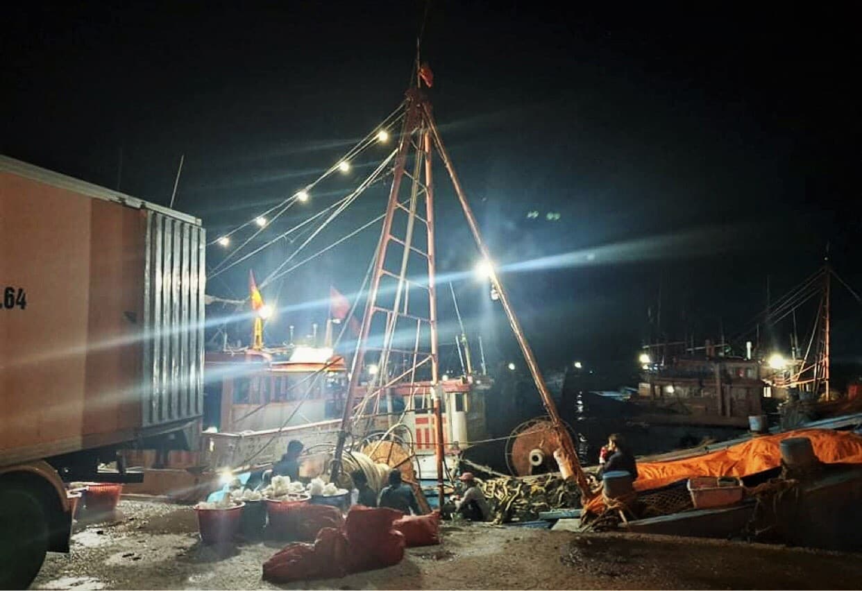 Hỗ trợ bốc dỡ hơn 300 tấn hải sản tồn đọng trên tàu cá do ảnh hưởng của dịch Covid-19