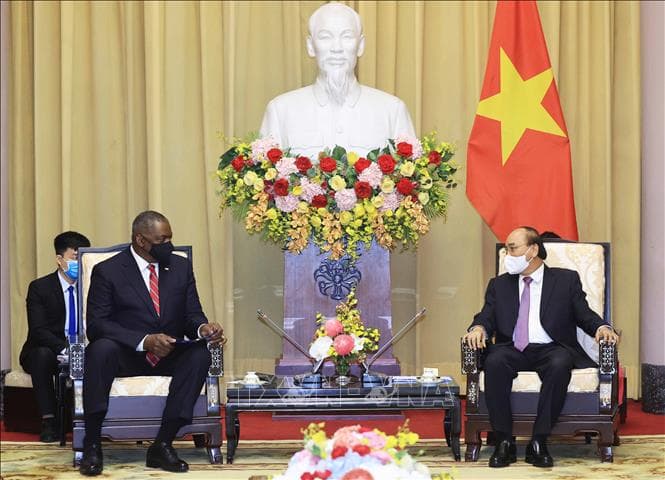 Lãnh đạo Đảng, Nhà nước tiếp Bộ trưởng Quốc phòng Hoa Kỳ