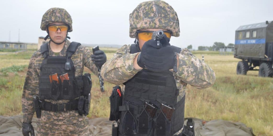 Quân cảnh Kazakhstan luyện tập chuẩn bị tranh tài tại Army Games 2021