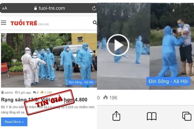Phát hiện trang thông tin điện tử tổng hợp giả mạo báo Tuổi trẻ online