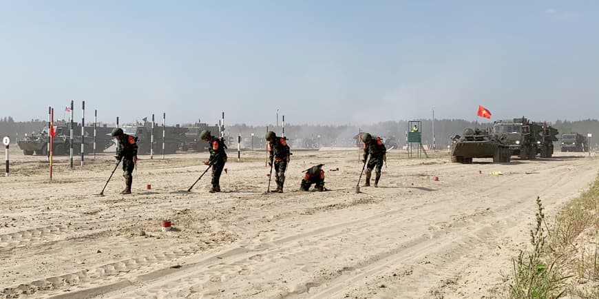 Các đội thi cạnh tranh từng giây tại Army Games 2021