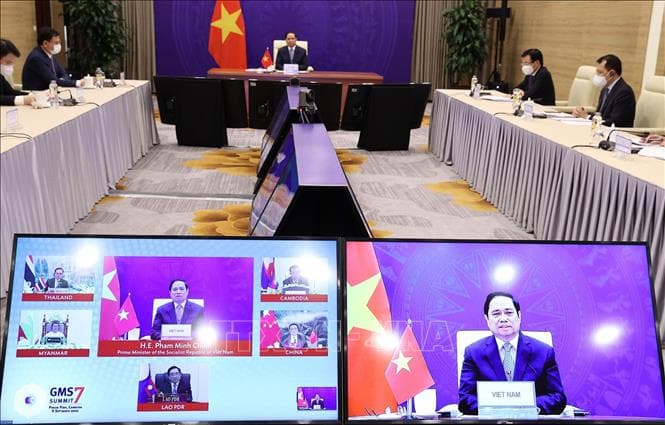 Thủ tướng Phạm Minh Chính dự Hội nghị Thượng đỉnh Hợp tác Tiểu vùng Mê Công mở rộng lần thứ 7