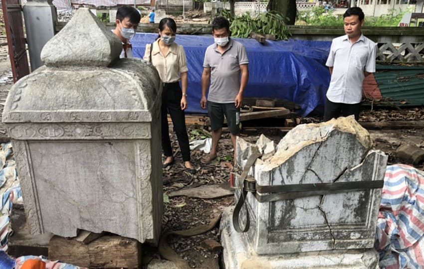 Rà soát vụ việc làm vỡ bia cổ tại Di tích chùa Thổ Hà, tỉnh Bắc Giang