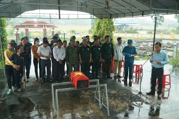 Liệt sĩ Trịnh Văn Hòa an táng tại Nghĩa trang Liệt sĩ Quốc gia Trường Sơn