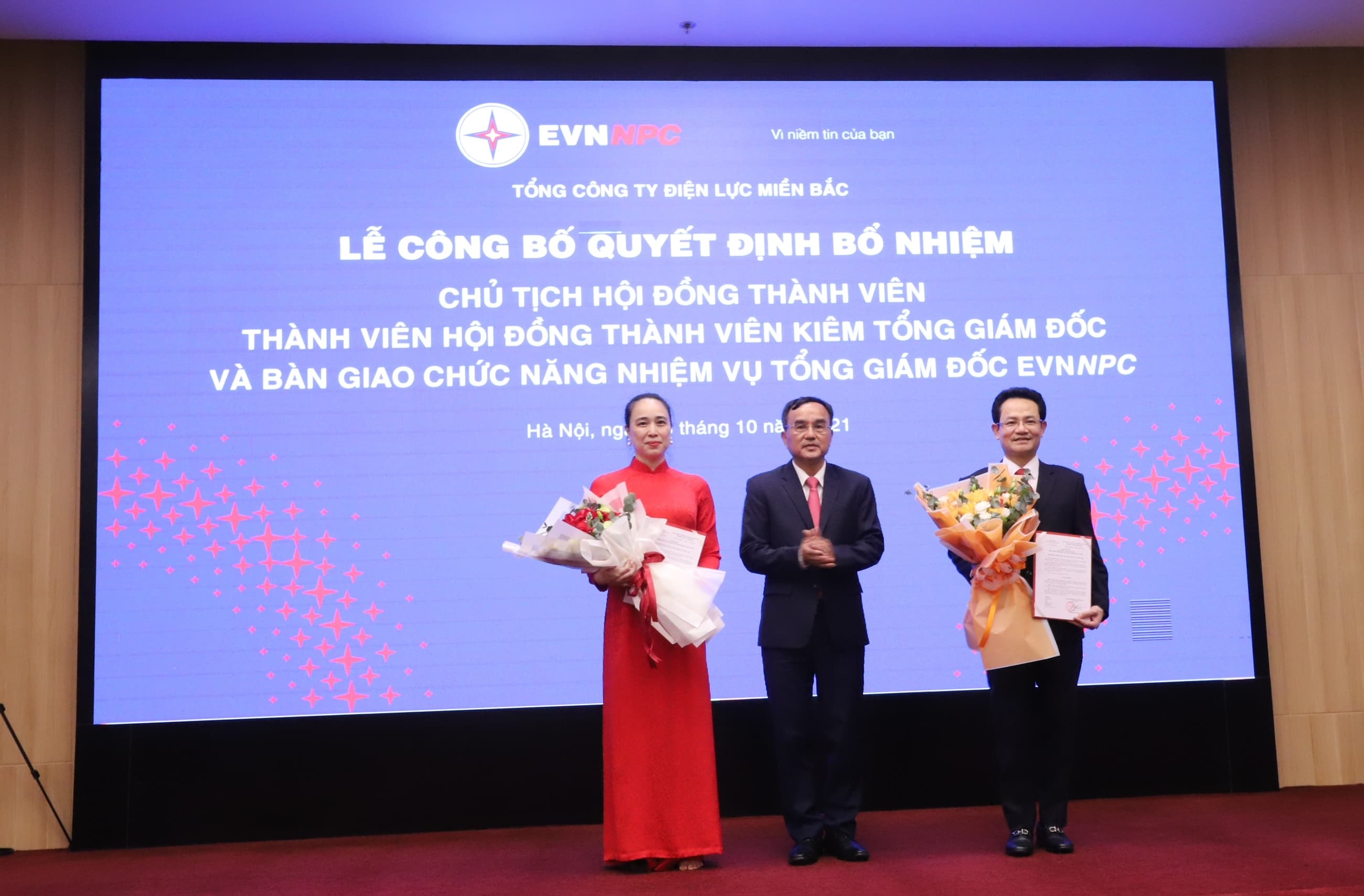 Bổ nhiệm Chủ tịch Hội đồng thành viên và Tổng giám đốc Tổng công ty Điện lực miền Bắc EVNNPC