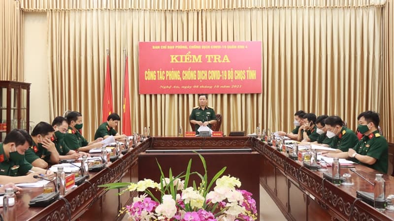 Bộ tư lệnh Quân khu 4 kiểm tra công tác phòng, chống dịch Covid-19 tại Nghệ An