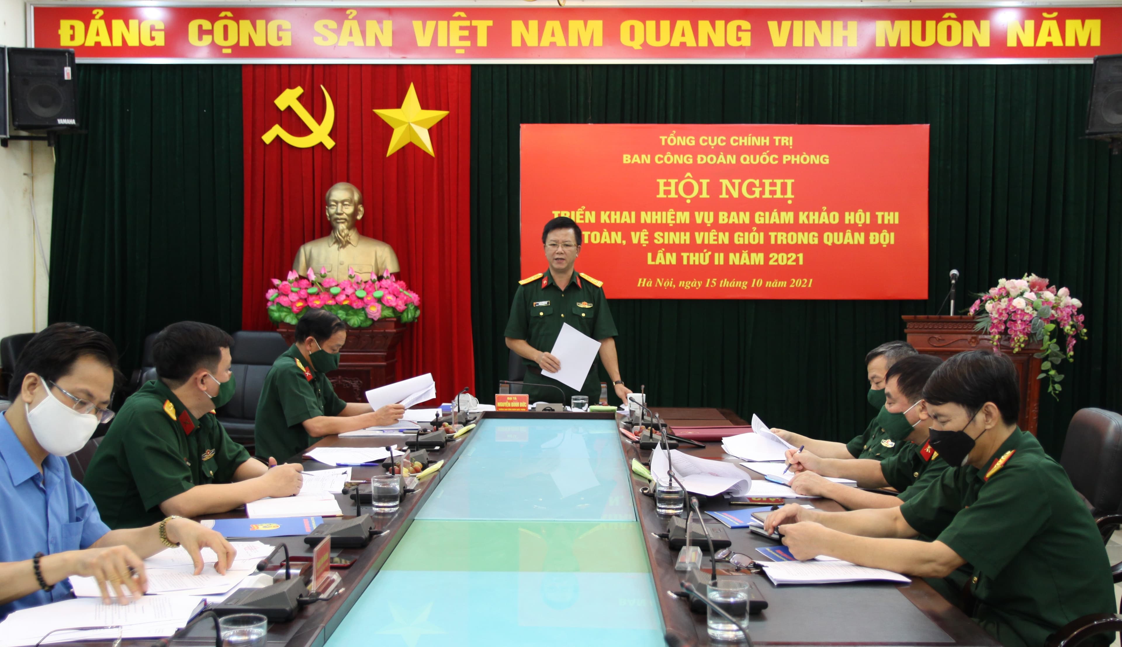 Triển khai nhiệm vụ Ban Giám khảo Hội thi An toàn, vệ sinh viên giỏi trong Quân đội lần thứ II năm 2021