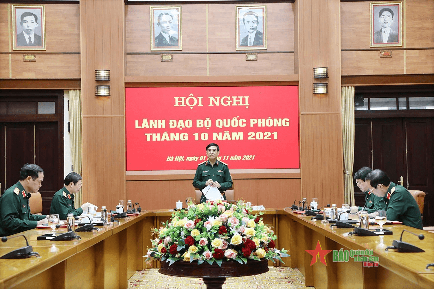 Đại tướng Phan Văn Giang chủ trì Hội nghị lãnh đạo Bộ Quốc phòng tháng 10 năm 2021