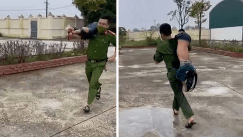 Thượng úy công an cứu sống cháu bé đuối nước