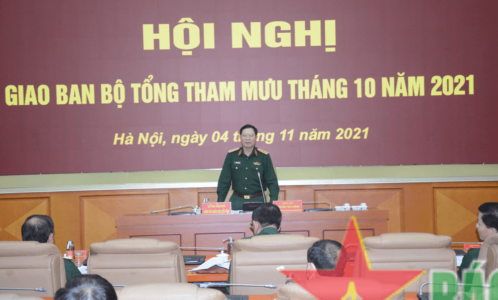 Bộ Tổng Tham mưu tổ chức hội nghị giao ban tháng 10-2021