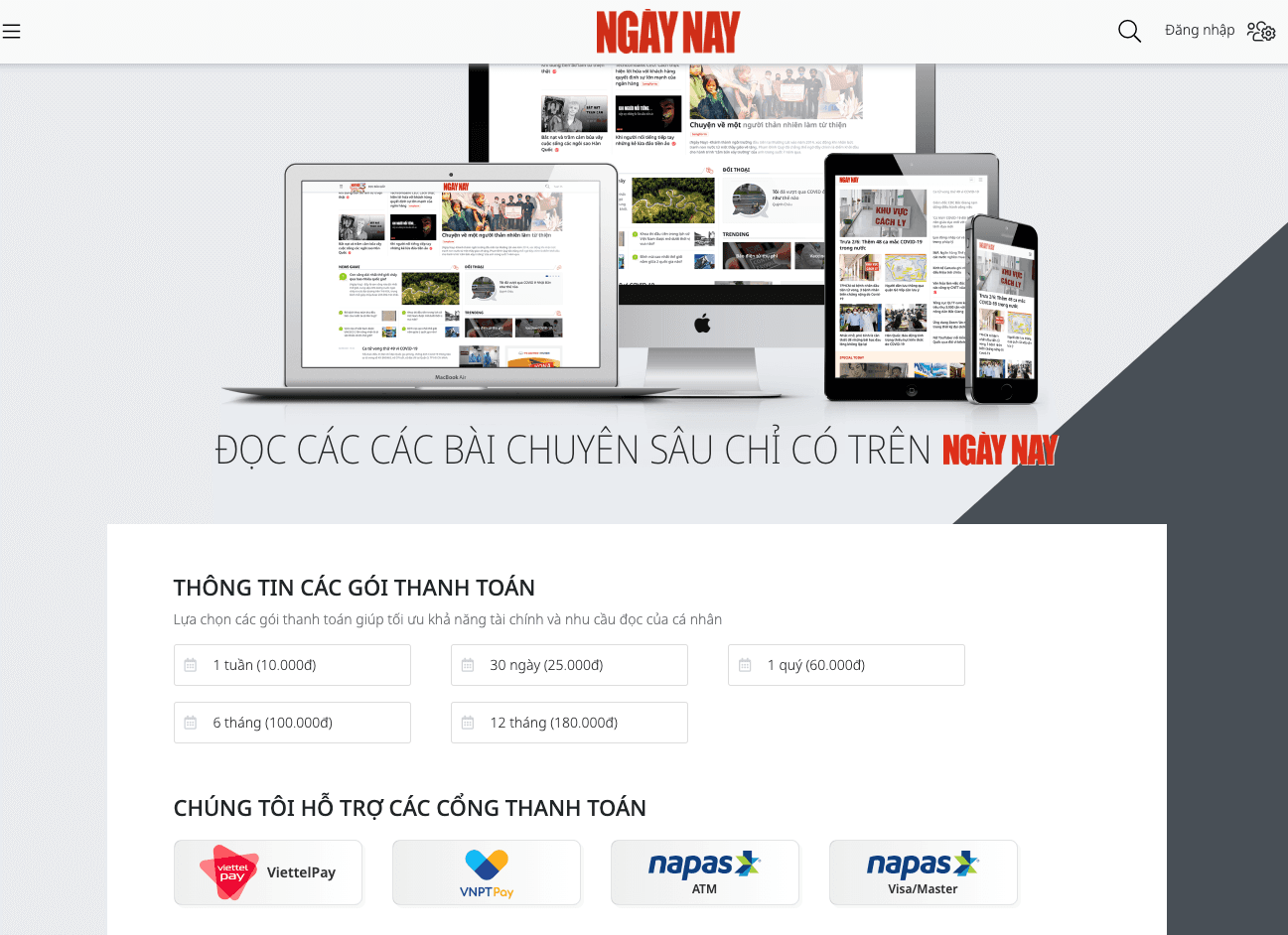 Tạp chí Ngày Nay: Triển khai thu phí đọc báo bằng tiền di động (mobile money) từ 25-11