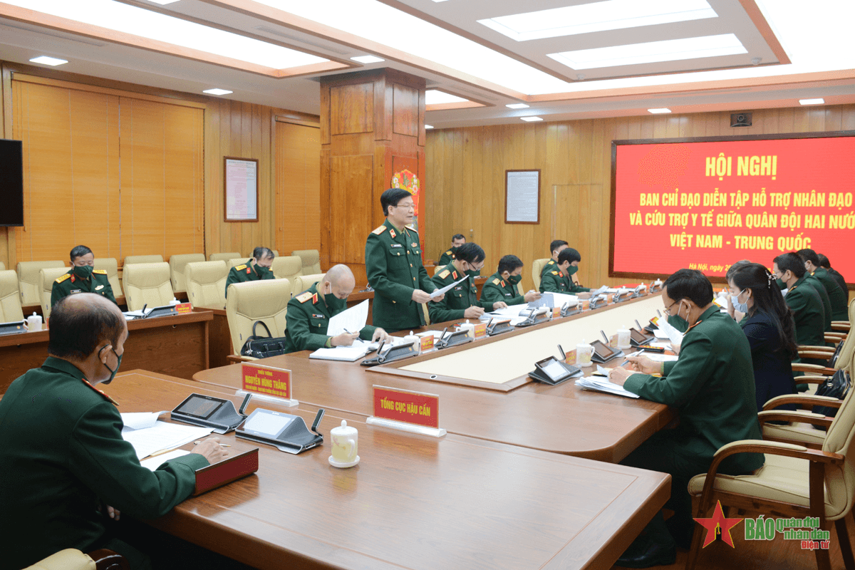 Hội nghị Ban chỉ đạo diễn tập hỗ trợ nhân đạo và cứu trợ y tế giữa quân đội Việt Nam-Trung Quốc