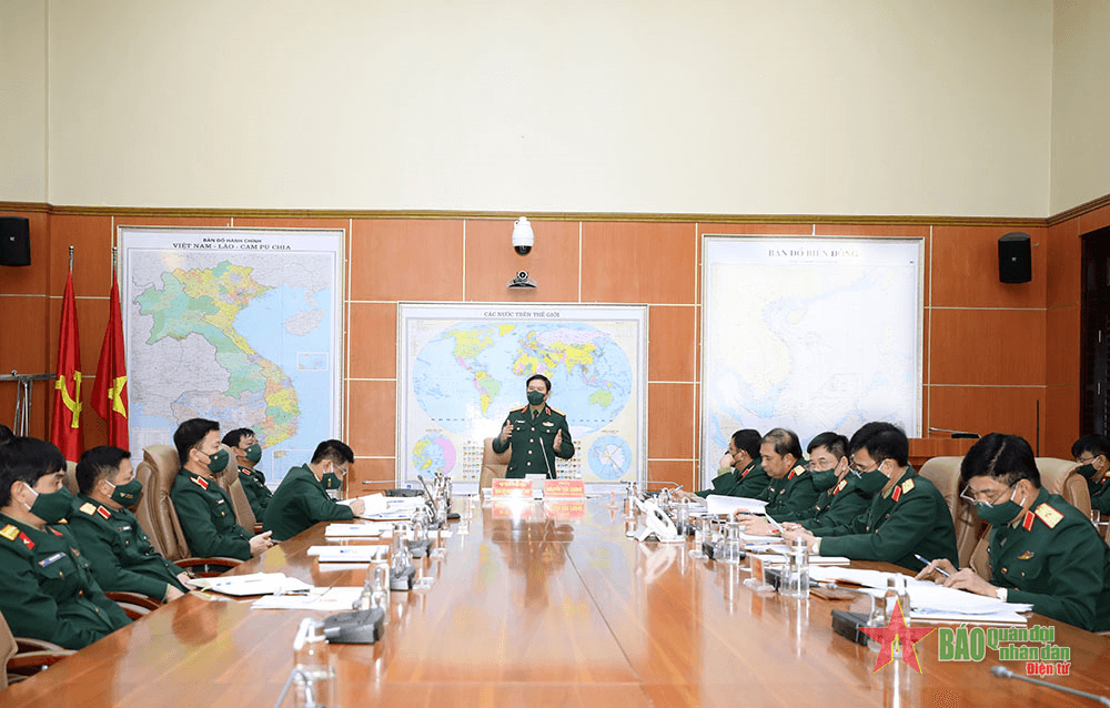 Thượng tướng Nguyễn Tân Cương chủ trì hội nghị thông qua nội dung chuẩn bị Hội nghị Quân chính toàn quân
