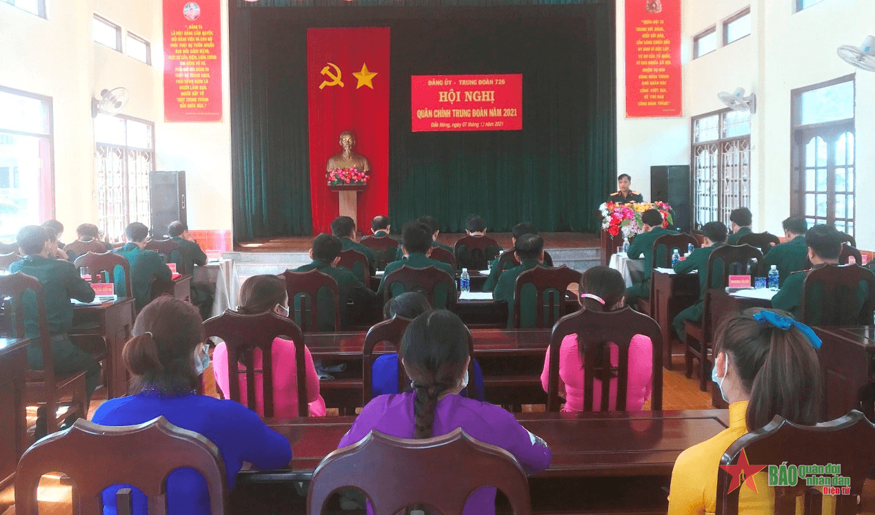 Trung đoàn 726 (Binh đoàn 16) tổ chức Hội nghị Quân chính tổng kết thực hiện nhiệm vụ năm 2021