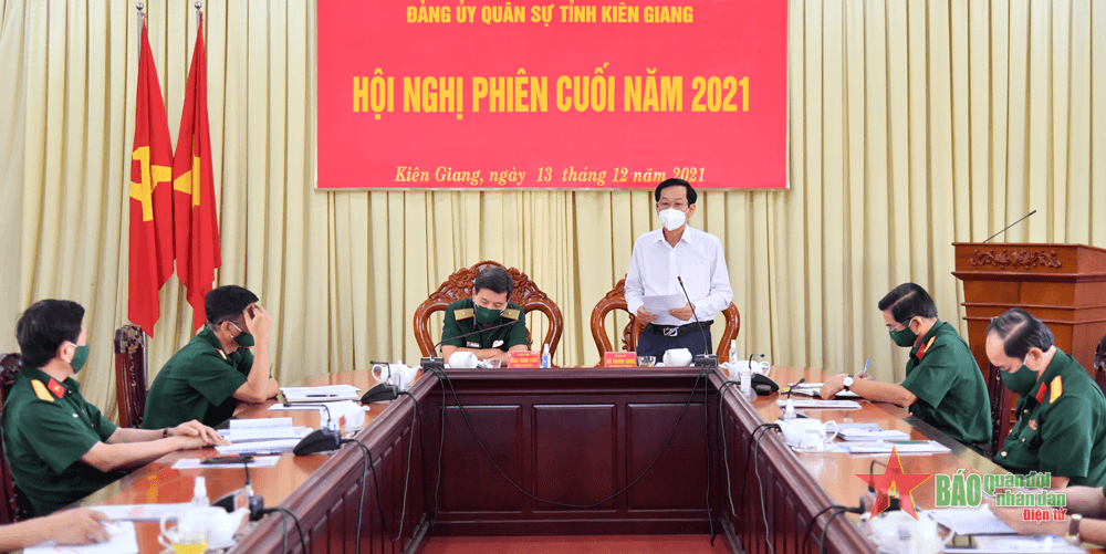 Đảng ủy quân sự các địa phương tổ chức hội nghị phiên cuối năm 2021