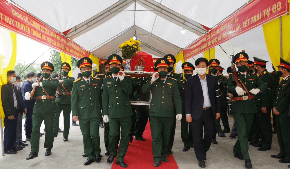 Huyện Bình Giang (Hải Dương) tổ chức truy điệu, an táng hài cốt liệt Nguyễn Văn Liễu