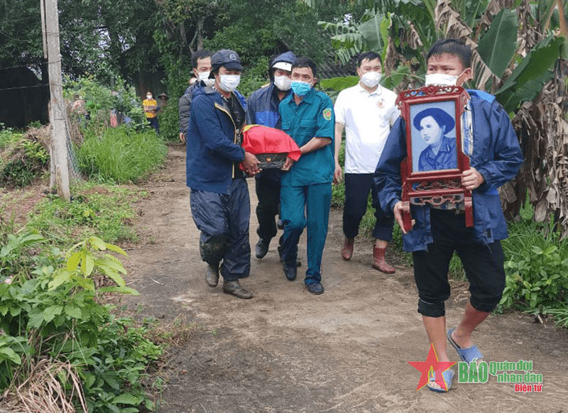 Quy tập hài cốt liệt sĩ hy sinh ở Quảng Ngãi về quê Thái Bình