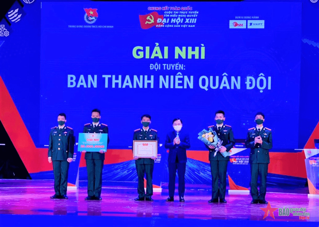 Thanh niên Quân đội giành giải nhì Cuộc thi trực tuyến tìm hiểu Nghị quyết Đại hội XIII của Đảng